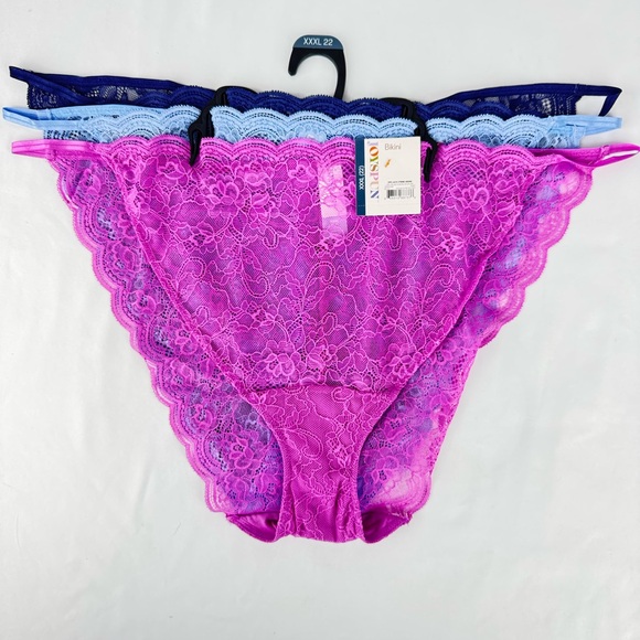 Joyspun Other - NWT Joyspun 3 Piece Lace String Bikini Panties